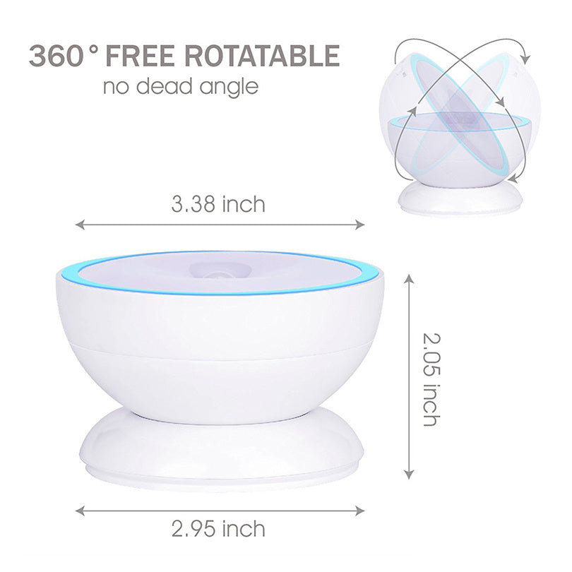 Human body induction night light Charging bedroom corridor lighting 360 degree LED rotating induction light