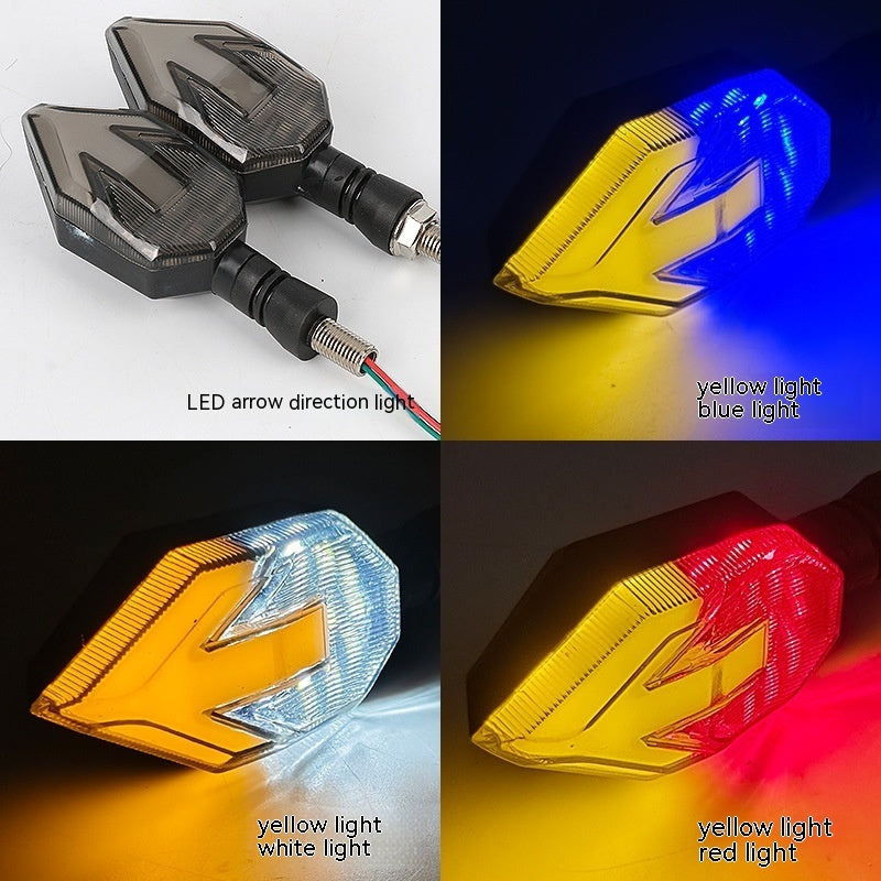 Arrow-shaped LED Motorcycle 12v Electric Vehicle Modification Direction Signal Lamp Arrow Turn Signal