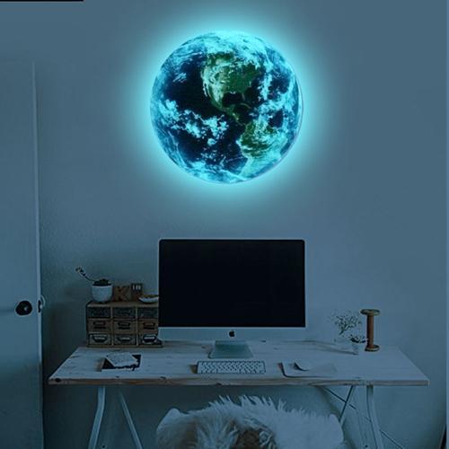 Glow In The Dark 3D Earth Wall Sticker FREE GLOBAL SHIPPING