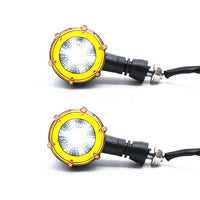 Turn Signal Lights, Motorcycle Modification LED Two-Color Water Indicator Signal