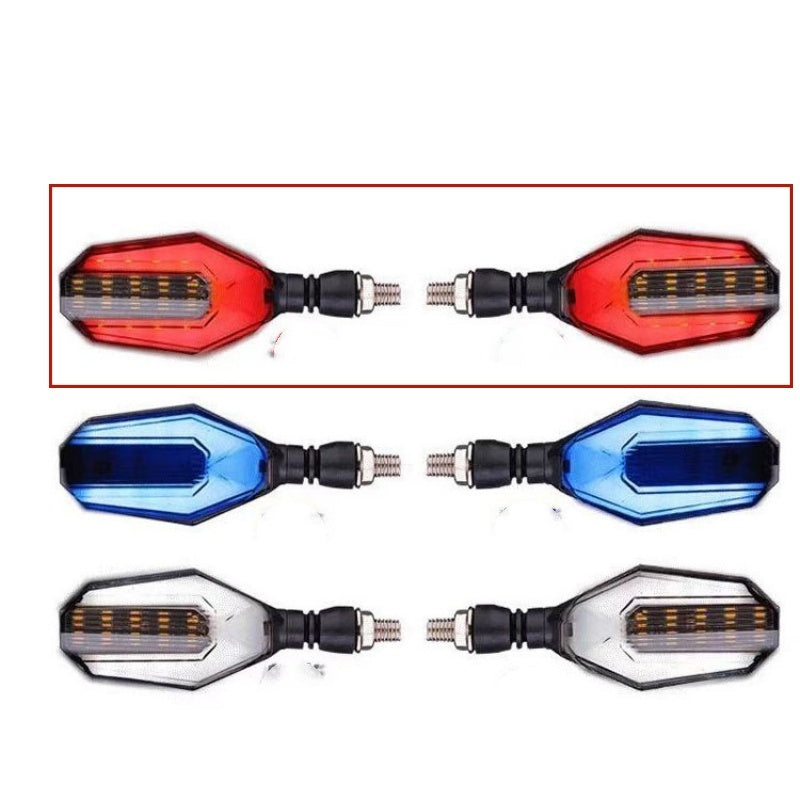 Motorcycle Modified Two-color Light Guide 30LED Steering Indicator Signal