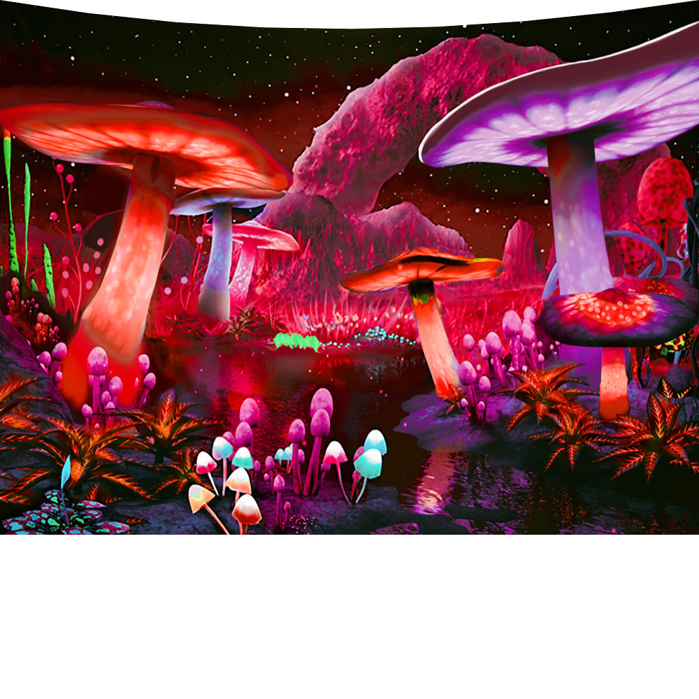 Dream Mushroom Psychedelic Rug Boho Home Decor