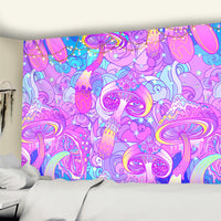 Dream Mushroom Psychedelic Rug Boho Home Decor